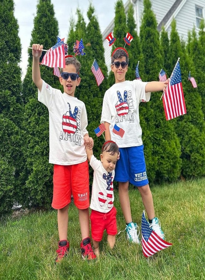 BBPOOL 4th of July Headband 12pcs Patriotic Headbands Uncle Sam Hat USA Flag Headbands for Independence Day Party Favors Fourth of July Party Accessories - Image 2
