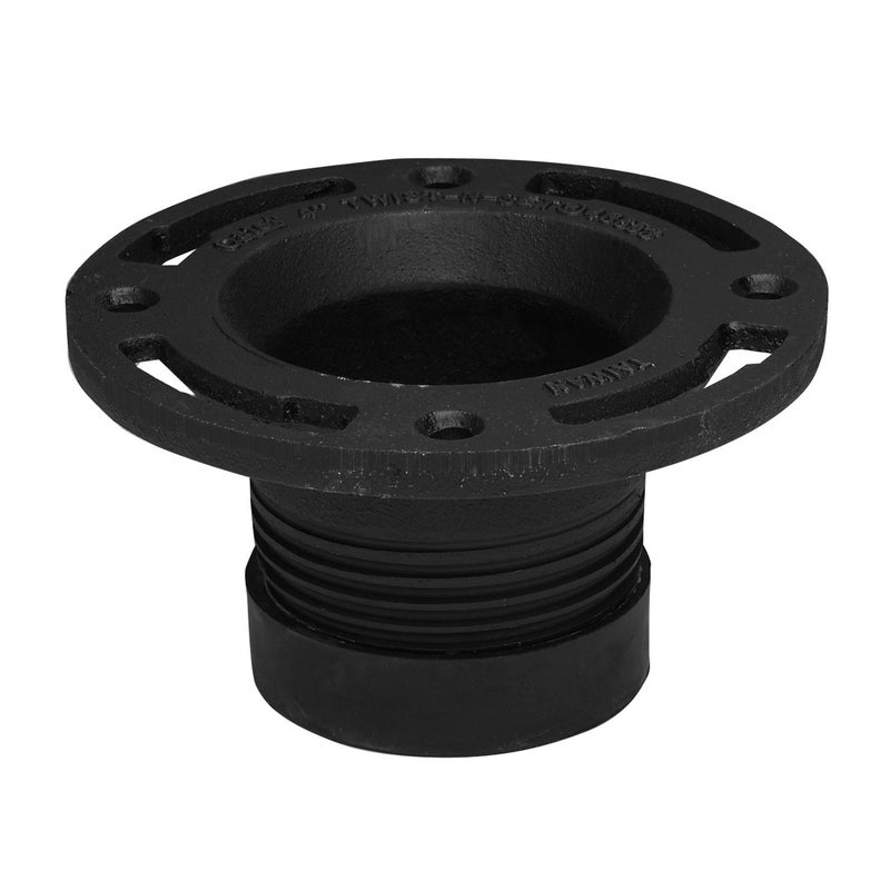 Oatey 4 in Cast Iron TwistNSet closet flange