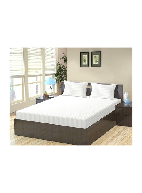 شيت مفروشات ميكروفايبر أبيض مقاس سوبر كينغ 200 × 200 سم