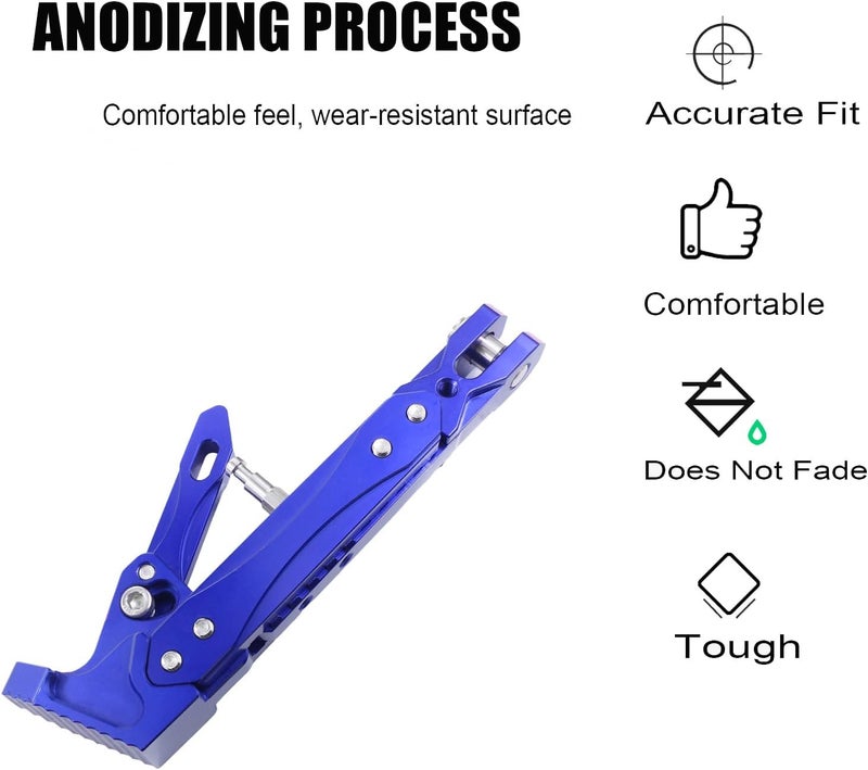 Adsspro Universal CNC Aluminum Alloy High Quality Motorcycle Adjustable Kickstand Accessories Motor Scooter Modified Tripod Holder Kickstand Foot Side Support Stand Motor Motorbike Dit Pit Bike - Image 5
