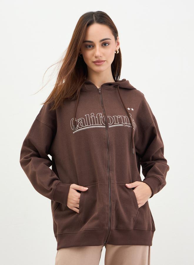 ستايلي سويت شيرت طويل بطبعة جرافيك - Image 5