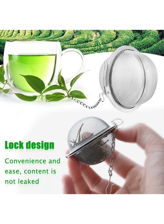 IAZO Stainless Steel Mesh Tea Ball, Tea Infuser Strainers Twist-Lock Spice Ball Chained Lid Sphere Mesh for Tea Strainer, Herb, Spice, Soup Filter Kitchen Tools (Small Pack of 2) - Image 3