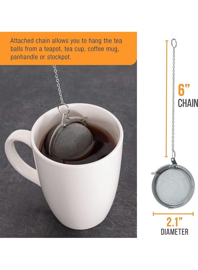 IAZO Stainless Steel Mesh Tea Ball, Tea Infuser Strainers Twist-Lock Spice Ball Chained Lid Sphere Mesh for Tea Strainer, Herb, Spice, Soup Filter Kitchen Tools (Small Pack of 2) - Image 5