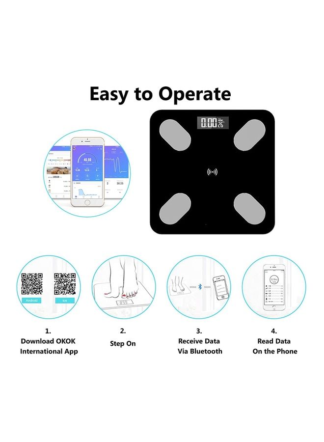 USB Rechargeable Smart Electronic Bluetooth Body Fat Scale - Image 2