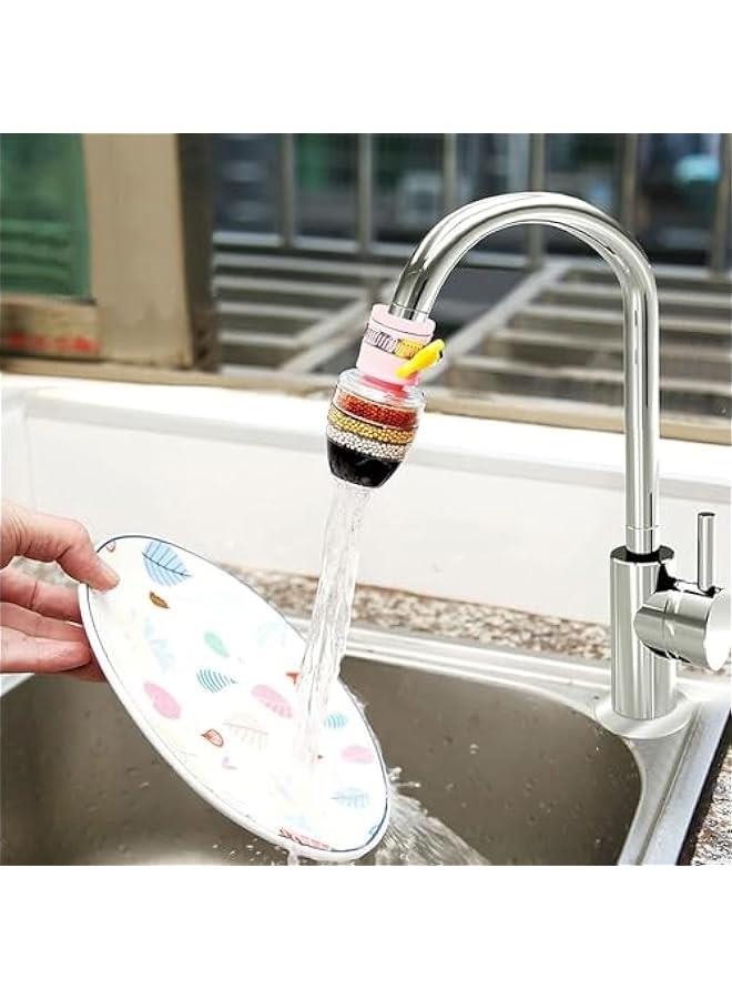 HOOKOR 3 Pack Activated Carbon Faucet Water Filters Universal Interface Home Kitchen Faucet Tap Water Clean Purifier Filter Cartridge Six Layer Water Filter - Image 4