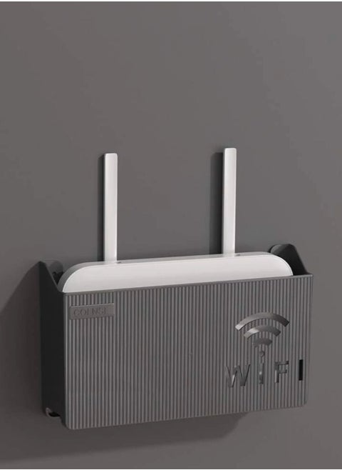 Wall Mounted Storage Rack Storage Rack Compatible with Laptops/Wifi Routers/Network Switches/Modems/Audio Devices and More (black)