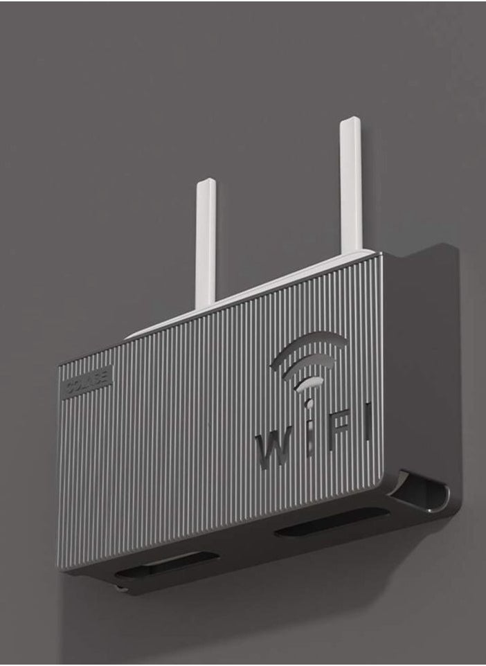 Wall Mounted Storage Rack Storage Rack Compatible with Laptops/Wifi Routers/Network Switches/Modems/Audio Devices and More (black)