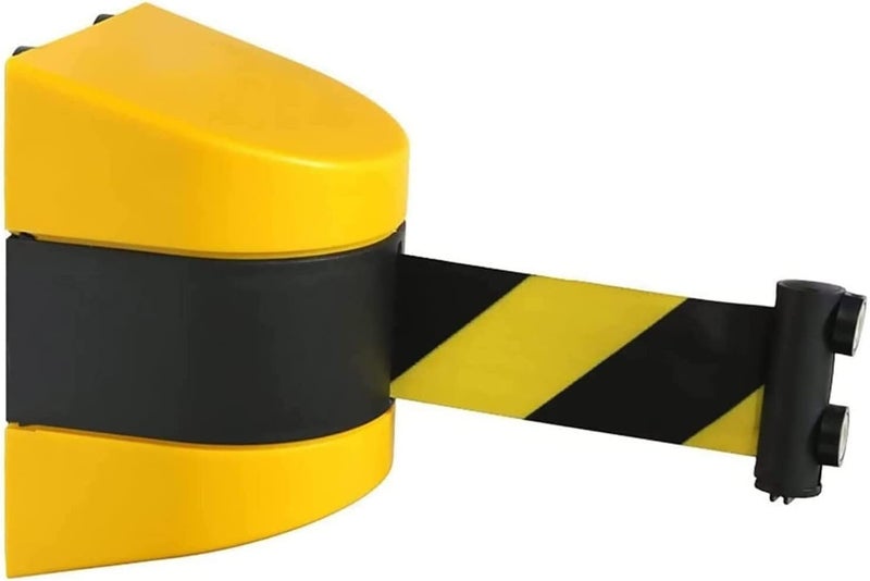 Retractable Door Barrier 2/3/5/10M Wall Mounted Belt Barrier with Abs Case, Retractable Belt Barrier, for Crowd Control Retractable for Party Supplies(2m/6.56ft) - Image 1