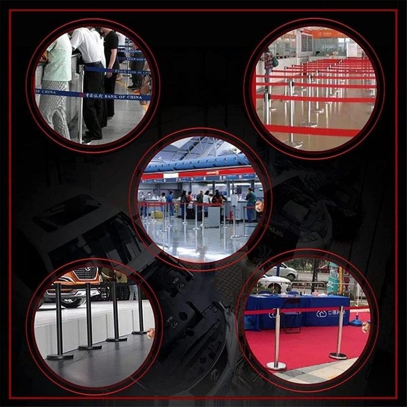 Retractable Door Barrier 2/3/5/10M Wall Mounted Belt Barrier with Abs Case, Retractable Belt Barrier, for Crowd Control Retractable for Party Supplies(2m/6.56ft) - Image 3
