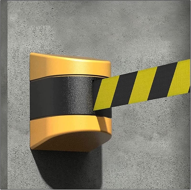 Retractable Door Barrier 2/3/5/10M Wall Mounted Belt Barrier with Abs Case, Retractable Belt Barrier, for Crowd Control Retractable for Party Supplies(2m/6.56ft) - Image 4