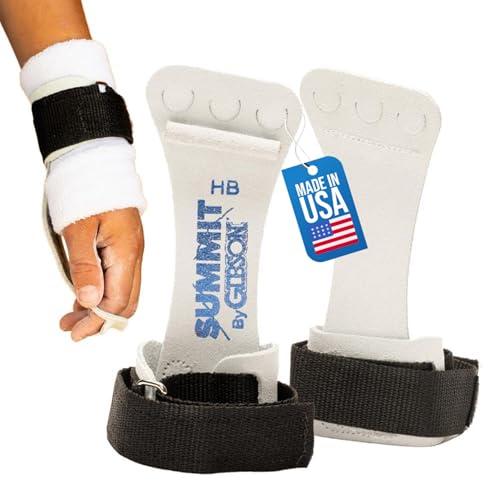 Gibson Athletic Summit High Bar Gymnastic Grips for Boys Durable Leather Grip for Secure Grip Hand Grips for Early Competitor Gymnasts Gymnastics Grips for Boys Made In USA - Image 1