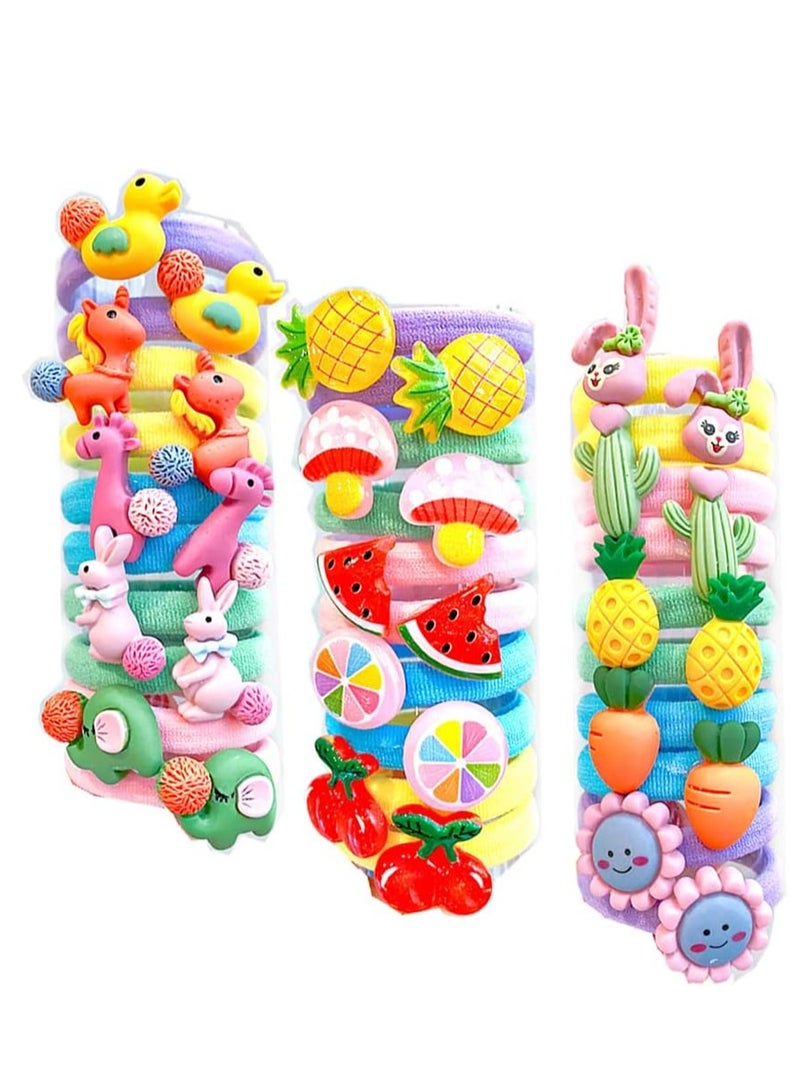 SYOSI Girls Hair Ties, Children Hair Ring, Mini Hair Bands for Fine, Curly Hair and Sensitive Scalps - Pain Free Hair Accessories for Men, Women, Girls and Boys 30pcs - Image 1