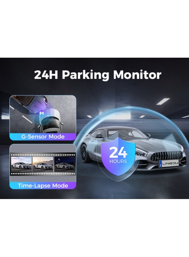 LINGDU LD06 5K Dual Channel Dash Cam | Sony IMX415 Sensor, GPS, 5G Wi-Fi, Bluetooth, Voice Control - Image 2