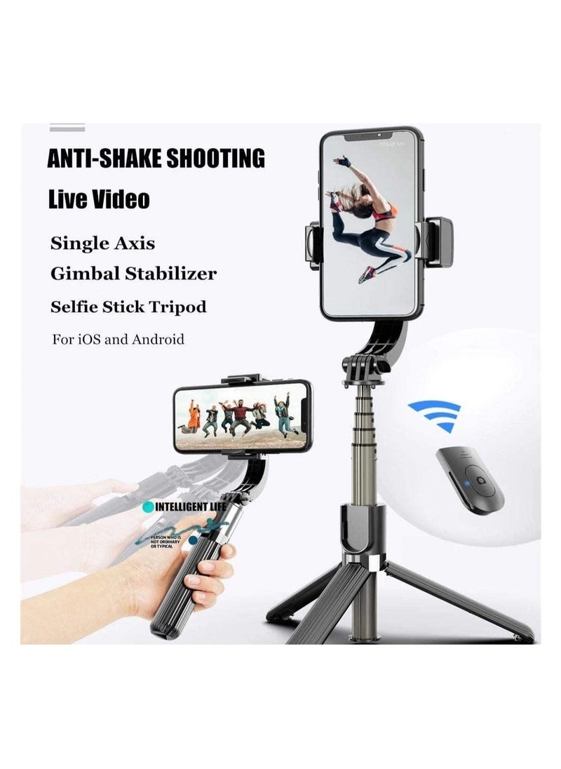 Raxoom 3 in 1 Phone with Bluetooth Wireless Remote, Portable Selfie Stick Gimbal Stabilizer for Smartphone - Image 1