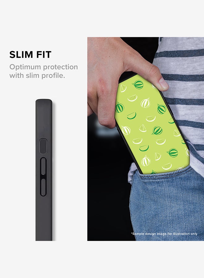 Stylizedd Rugged Black edge case for Honor 90 5G, Slim fit Flexible Anti Drop Thin Cover - Custom Monogram Initial Letter Floral Pattern Alphabet - W  (Grey ) - Image 3