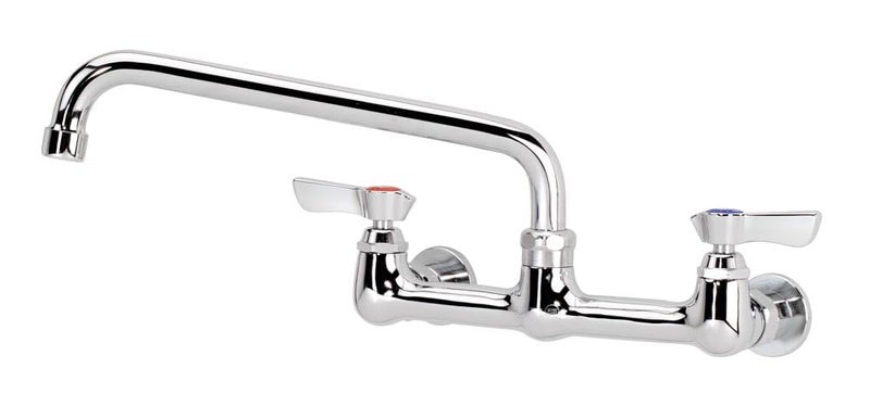 Krowne 12-810L 8" Silver Series Low Lead Wall Mount Faucet with 10" Swing Spout | Commercial Kitchen Bar Sink Accessory for Restaurant Hotel | 1.8 GPM | 12-3/8"W x 10"D x 4-3/8"H, Chrome-Plated, NSF - Image 5