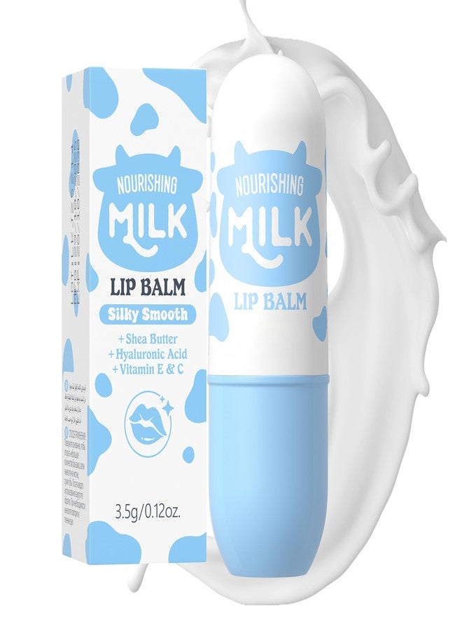 BEUKING Milk Lip Balm Hydrating, Lip Moisturizer With Hyaluronic Acid, Shea Butter, Vitamin E, Skincare Overnight Lip Repair Stick Treatment Mask, 12hr Long-Lasting Moisture, Gifts for Women, 0.12 oz - Image 1