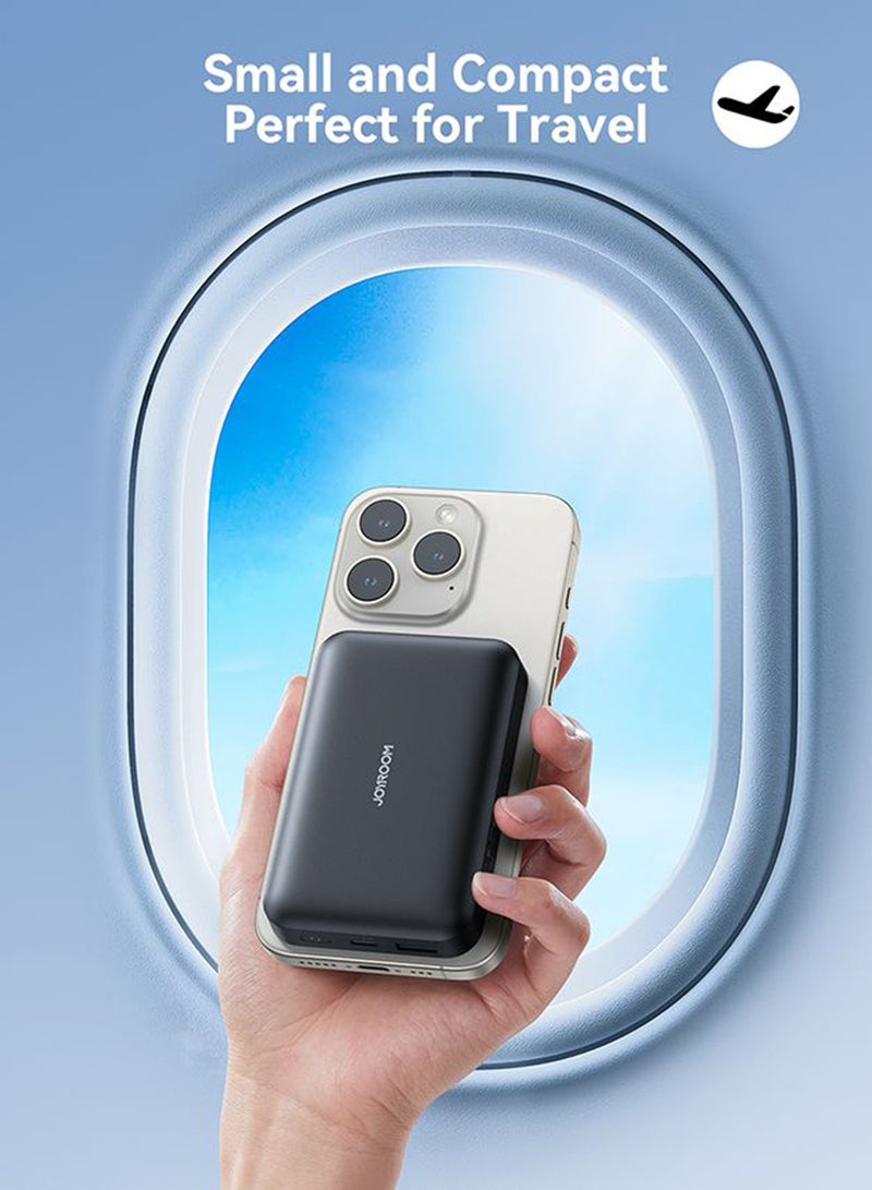 JOYROOM Magnetic Wireless Charging Mini Power Bank 10000 mAh Black - Image 3