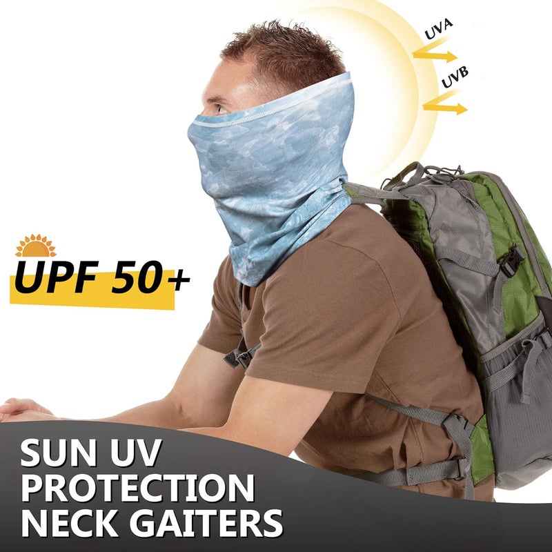MCTi UV Neck Gaiter Mask, UPF 50 Bandana Balaclava Face Mask Breathable Cooling Sun Summer for Fishing Running 2 Packed … - Image 2