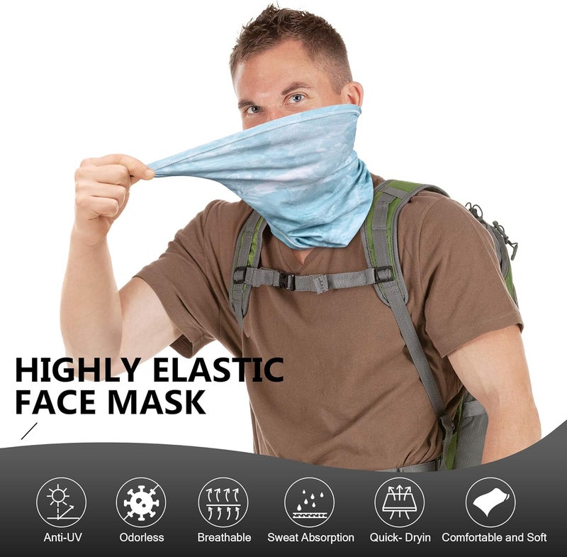 MCTi UV Neck Gaiter Mask, UPF 50 Bandana Balaclava Face Mask Breathable Cooling Sun Summer for Fishing Running 2 Packed … - Image 3