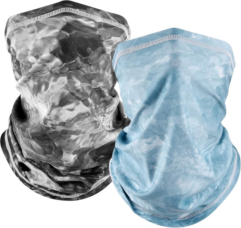 MCTi UV Neck Gaiter Mask, UPF 50 Bandana Balaclava Face Mask Breathable Cooling Sun Summer for Fishing Running 2 Packed … - Image 1