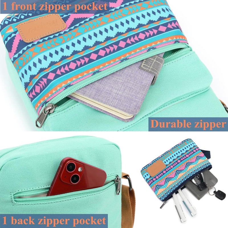 Leaper Girls Crossbody Purses for Kids 2 PCS Cross Body Bag Women Messenger Bag Girls Canvas Bag Cross Body Purse Set | for Kids, 2 PCS, Women - Image 4