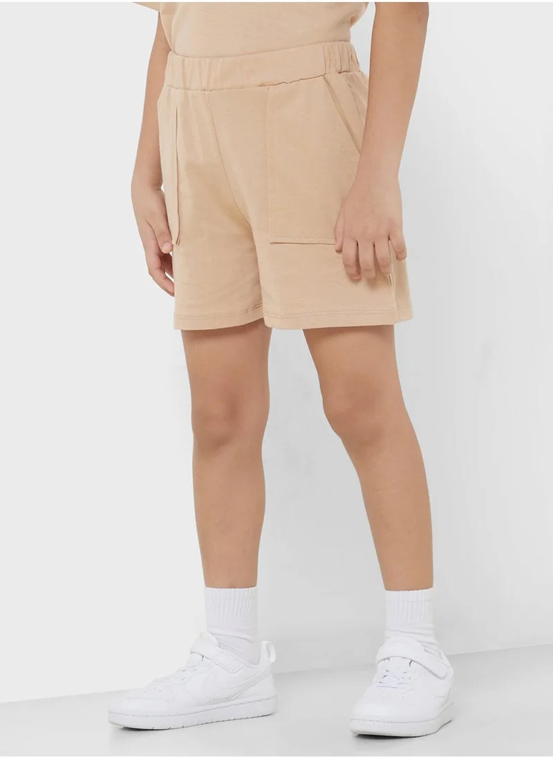جون Kids Slogan Crew Neck T-Shirt