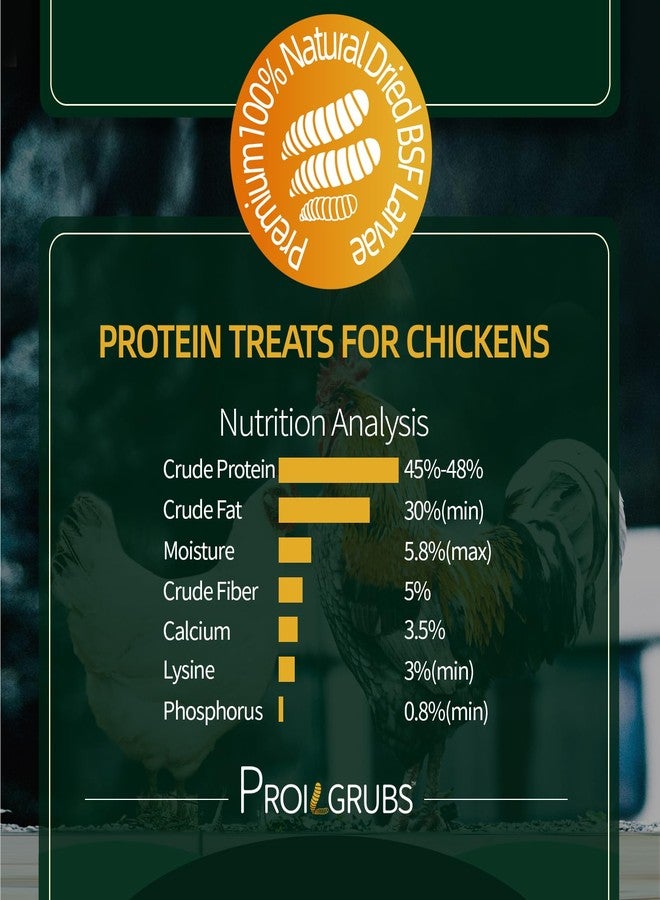 PROILGRUBS 5 LBS All Natural Dried Black Soldier Fly Larvae Treats- Non-GMO-Dried Grubs for Chickens - High Protein Meal Worms for Chickens, Hens, Birds - Image 5