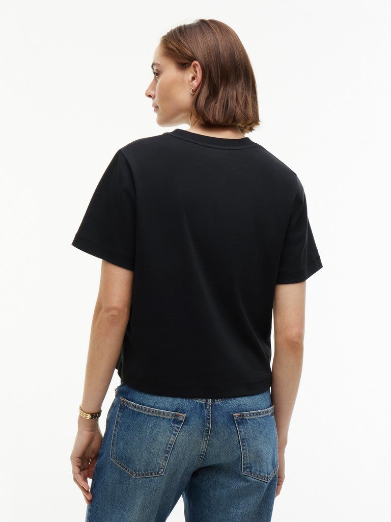 TOMMY HILFIGER Interlock Knit Boxy Crew Neck T-Shirt - Image 4