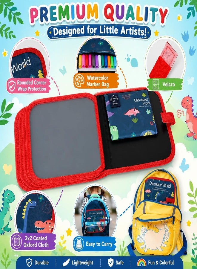 Kaidaa Reusable Toddlers & Preschoolers Activity Book for (3–8 Yrs Kids) | Reusable Drawing & Writing Book | 14 Pages | 12 Washable Markers + 2 Wet Wipes - Image 3