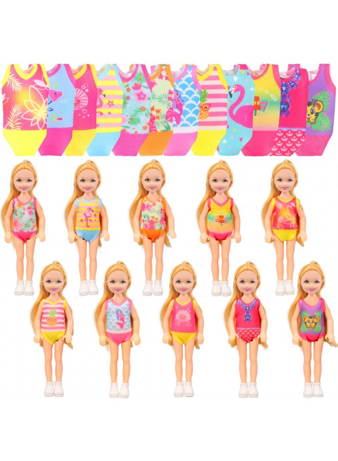 ZITA ELEMENT 16 Pcs 5.3 Inch - 6 Inch Girl Doll Clothes and Accessories - 3 Dresses, 3 Swimsuits, 2 Shoes, 5 Outfits Hangers, 1 Skateboard, 1 Glasses and 1 Toy Dog - Image 4