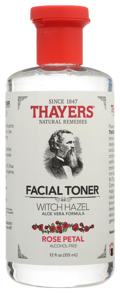 Thayers AlcoholFree Rose Petal Soothing Witch Hazel for Face Skin with Aloe Vera UcvrXn 3Pack 12 oz