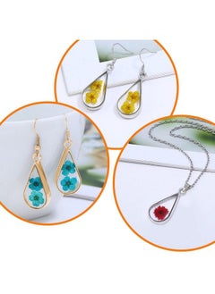 Oubaka 60Pcs Open Bezels For Resinopen Frame Pendant Teardrop Hollow Frame Pendants Open Back Frame Pendant For Pressed Flowerearringsbraceletdiy Crafts(K Goldwhite K)  - Image 5