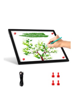 SYOSI A4 Wireless Battery Powered Light Pad, Portable Cordless Copy Board, LED Light Board Tracing Light Box Dimmable Brightness Rechargeable Copy Board for Artist Drawing Sketching X-ray Viewing  - Image 1