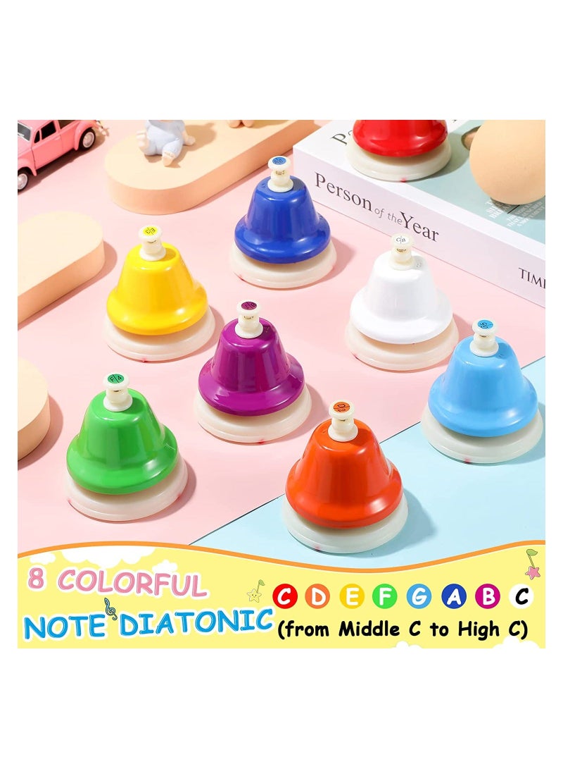 Y&D SYOSI Desk Bells for Kids, 8 Notes Diatonic Colorful Metal Hand Set, Percussion Musical Instrument, Great Holiday Birthday Gift Children  - Image 3