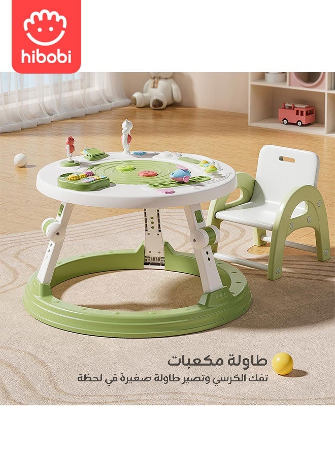 hibobi Multifunctional 3-in-1 Baby Walker with Music Toys, Foldable & Anti-Rollover, Height Adjustable, Activity Table & Seat Mode, 6–36 Months - Image 4