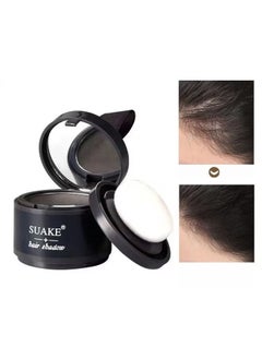 SUAKE Hair Shadow Powder,Hairline Powder, Shadow Powder Quickly Covers Hair Roots, Brow and Beard Lines Anti-Smudge 48 Hours, For Bald Spots, Forehead Grooming Powder Instant Coverage for Hairline -04#Black  - Image 1
