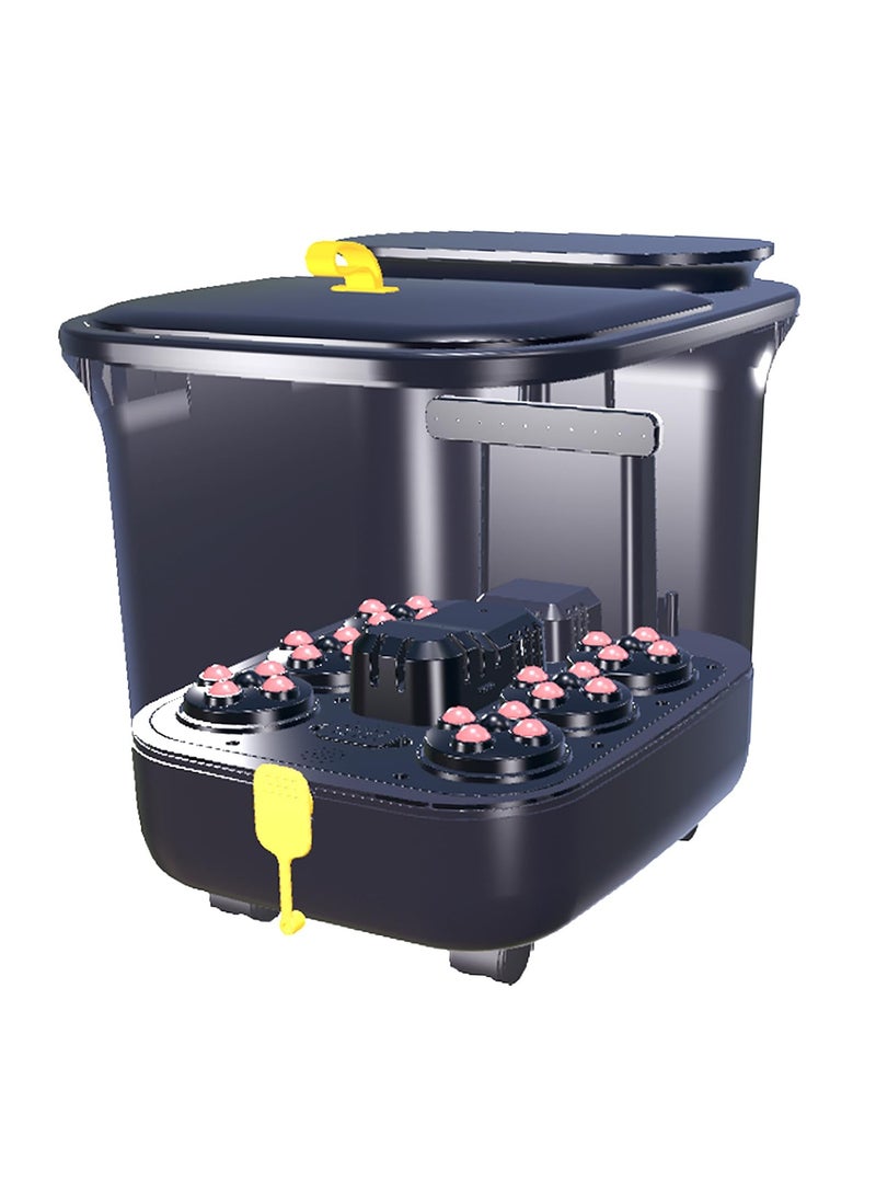 Foot Spa Bath Massager with Heat, and Bubbles - Electric Foot Soaking Basin with Motorized Shiatsu Massage Rollers, Adjustable Time & Temperature - Image 3