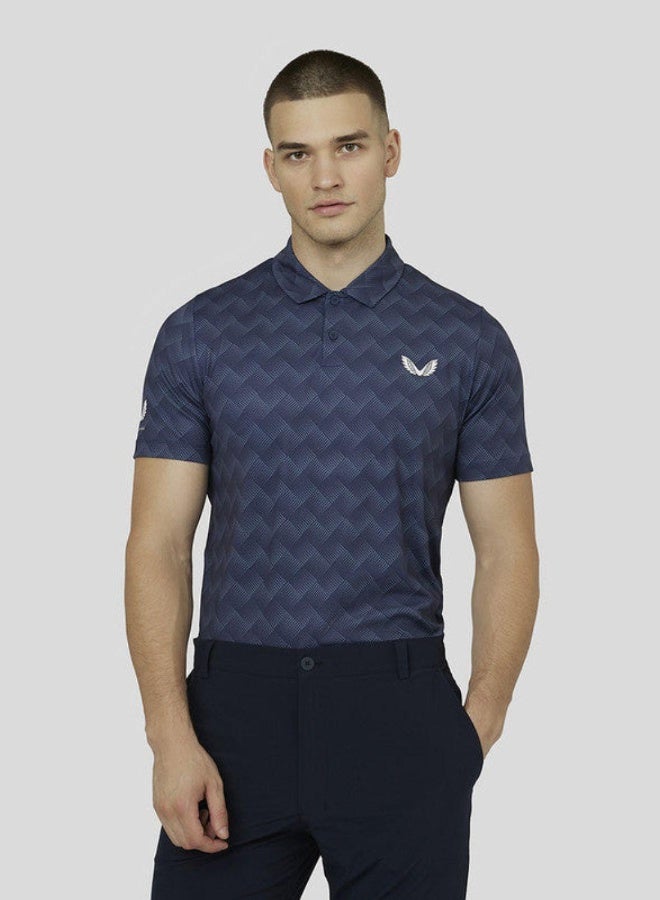 كاستور قميص بولو رجالي محبوك هندسيًا - Image 1