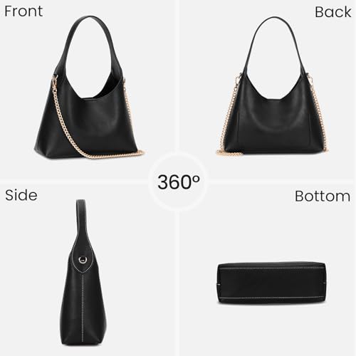 JQWSVE Small Hobo Bags for Women Cherry Shoulder Bag Purse Faux Leather Tote Handbag Trendy Chain Crossbody Bag - Image 3