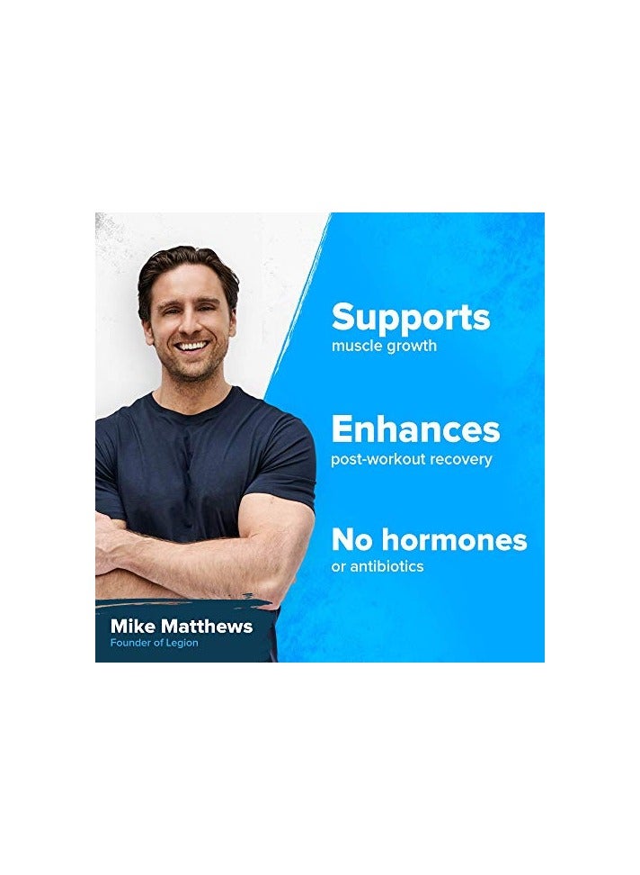 Legion Athletics Whey+ Whey Protein Powder, Cookies & Cream Flavor Grass Fed Whey Protein Isolate, Naturally Sweetened and Flavored, No Added Sugars, 78 Servings | Dietary Supplement | NET WT 2268 G / 80.0 OZ / 5.00 LBS - Image 4