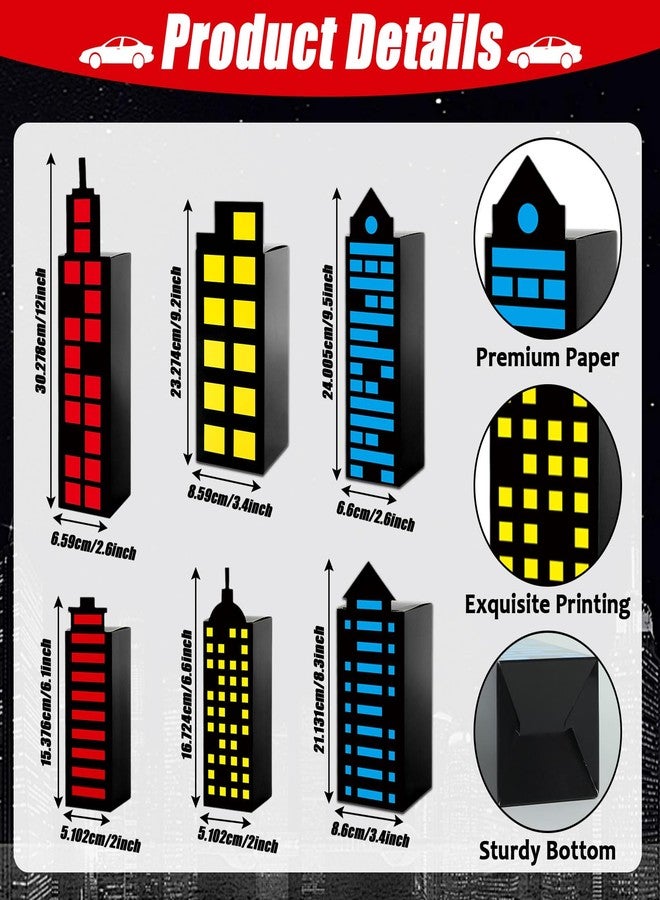 CHUNNIN 24Pcs Skyscraper City Party Favor Boxes for Super Themed Hero Party Decorations City Skyline Buildings Treat Boxes Super Themed Hero Party Candy Goodies Boxes for Boys Girls Birthday Party Supplies - Image 2