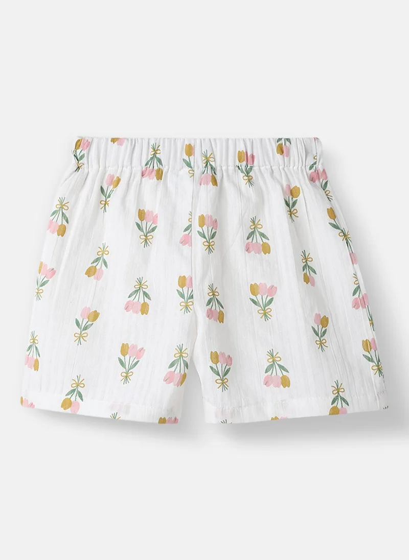 نوتيناتي Nautinati Infant Boys' Patterened Muslin Cotton Clothing Set of Top and Shorts