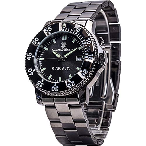 Smith & Wesson Men's S.W.A.T. Watch, 3ATM, Stainless Steel Caseback, Glowing Hands, Back Glow, Tactical Watch, Precision Quart, Scratch Resistant, 40mm, Christmas Gift - Image 1