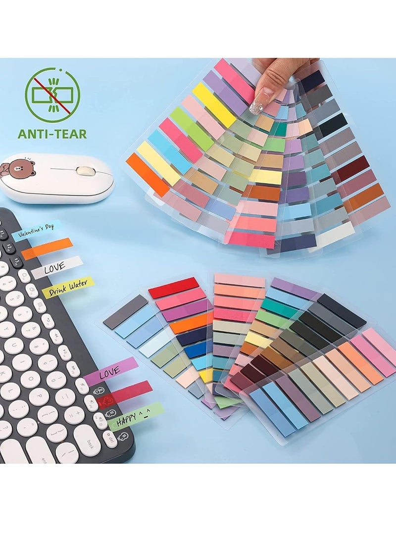 Fanski Sticky Index Tabs, 2800pcs Page Tabs Sticky Flags Markers Clear Sticky Notes Page Colored Writable and Repositionable Index Tabs for Page Marking Classify File  - Image 2