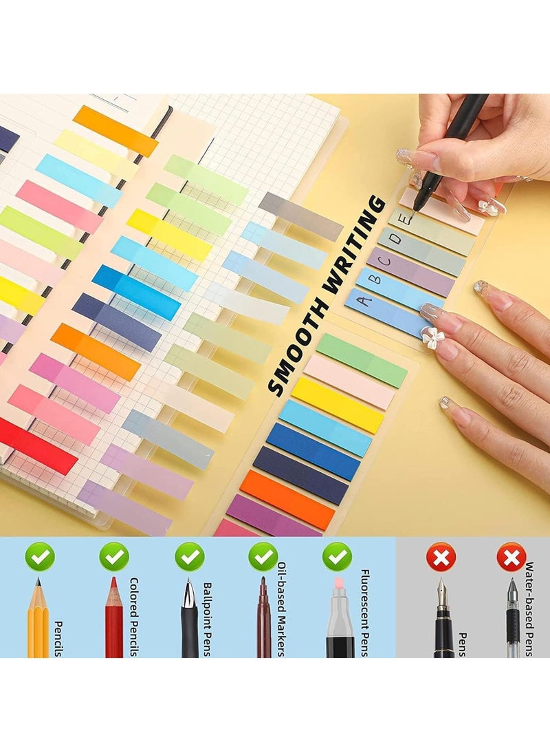 Fanski Sticky Index Tabs, 2800pcs Page Tabs Sticky Flags Markers Clear Sticky Notes Page Colored Writable and Repositionable Index Tabs for Page Marking Classify File  - Image 3