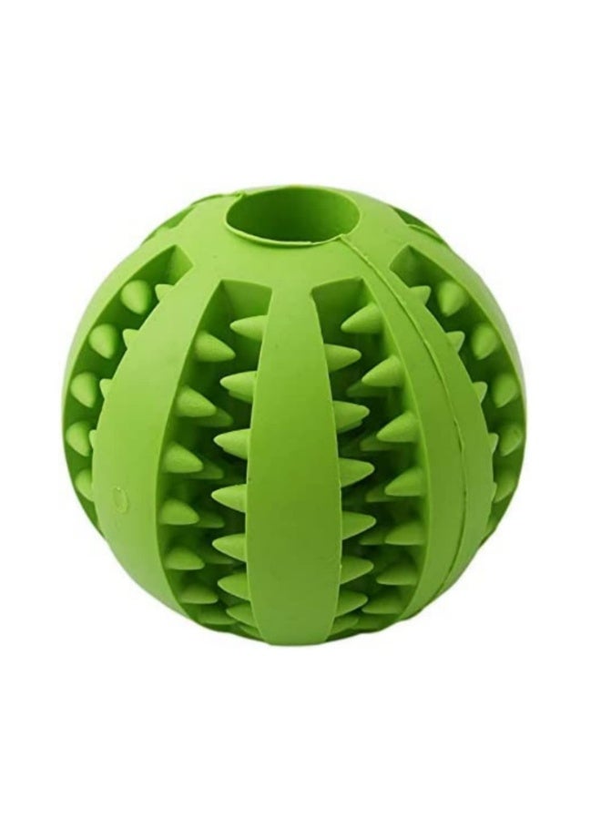 Pet Dog Toy Interactive Rubber Balls for Small Large Dogs Puppy Cat Chewing Toys Pet Tooth Cleaning Indestructible Dog Food Ball 7cm (Green) - Image 2