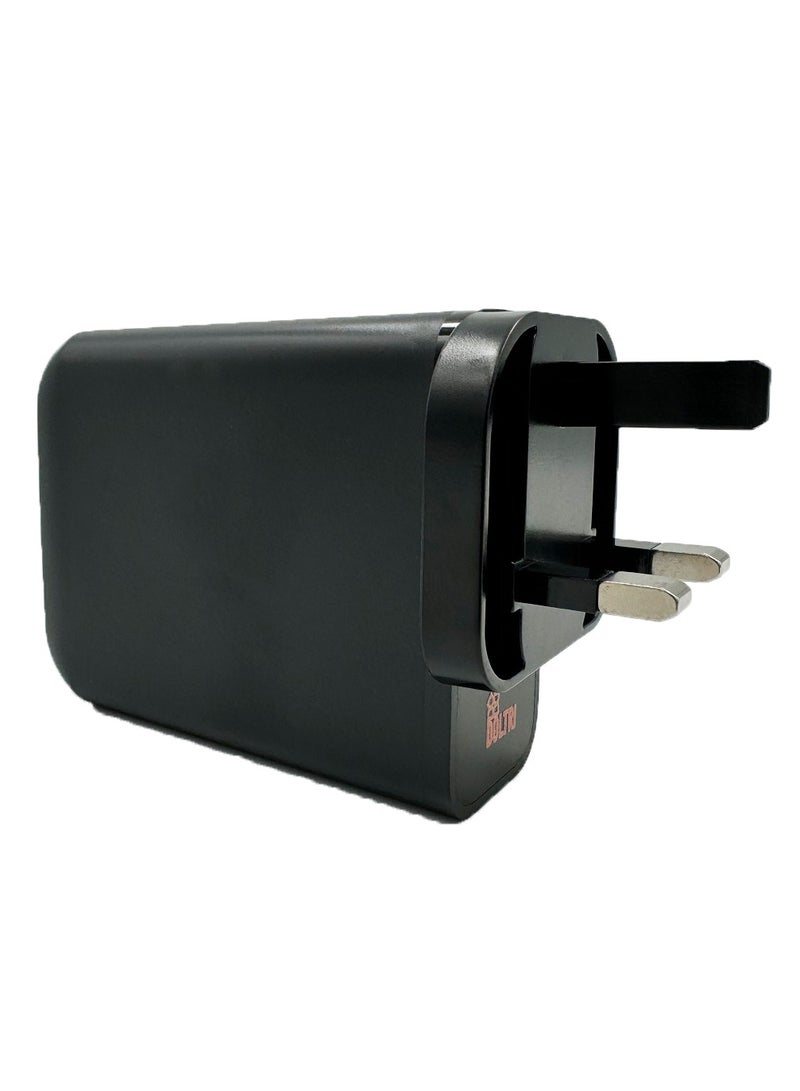 دولتري محول طاقة متعدد الوظائف 200 واط للشحن السريع للهواتف وأجهزة الكمبيوتر المحمولة والأجهزة اللوحية (أسود) - Image 2