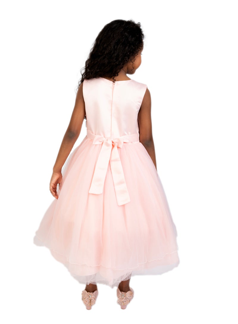 D'Daniela Floral Bodice Tulle Dress - Image 2