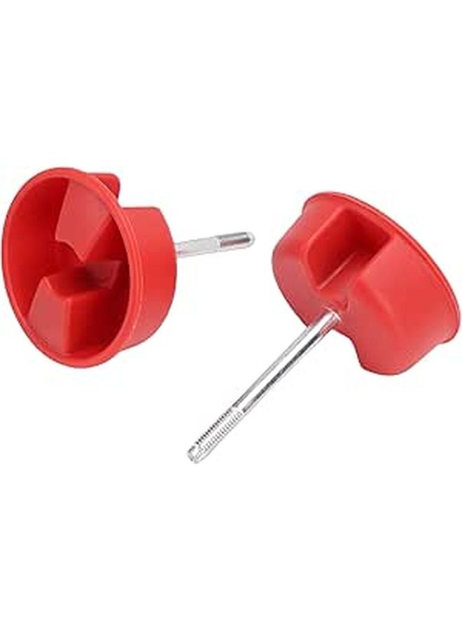Jeep JK Hard Top Mounting Screw Knob Zinc Plated Red Design Precision Grip Replacement 2007 2018 - Image 1